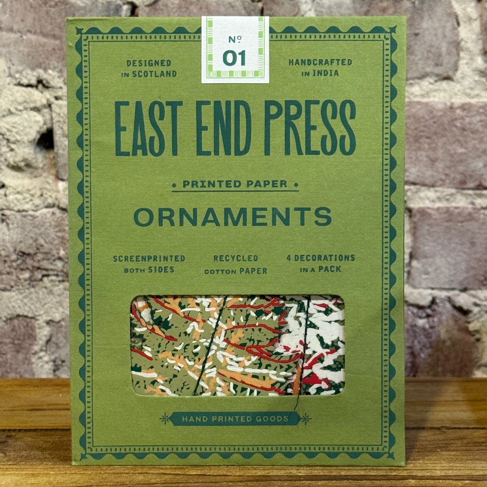 East End Press Printed Fir Ornaments