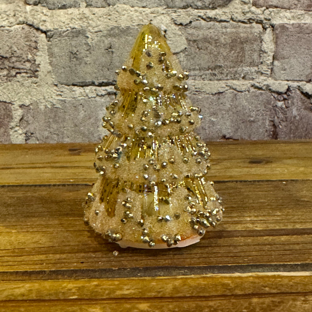 Glittery Glass Light-Up Trees