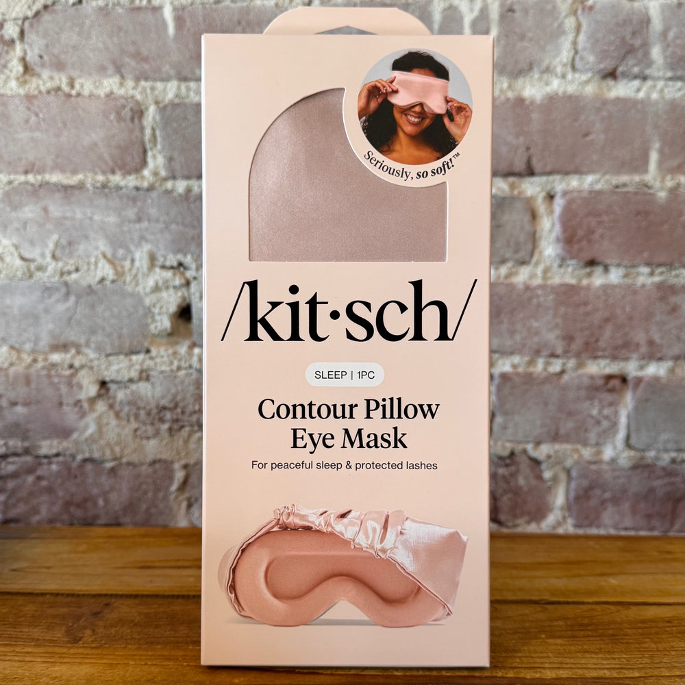 Kitsch Pink Satin Contour Pillow Eye Mask
