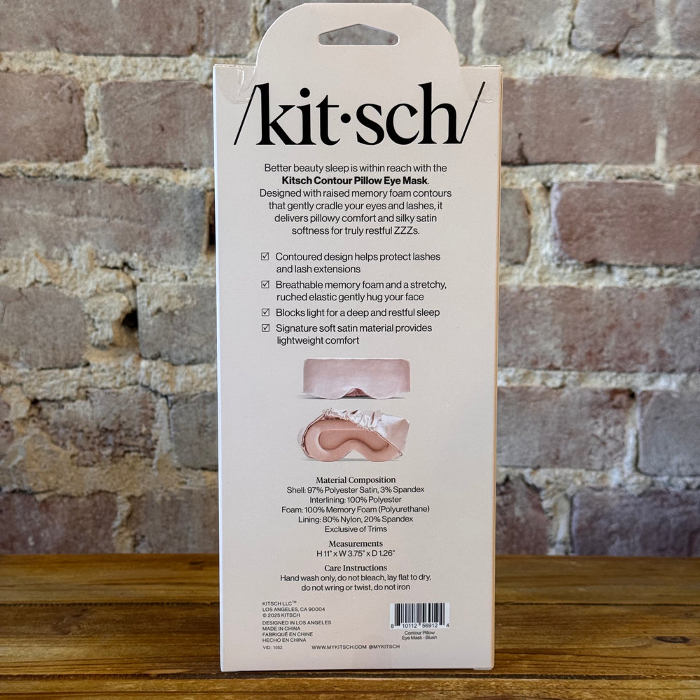 Kitsch Pink Satin Contour Pillow Eye Mask