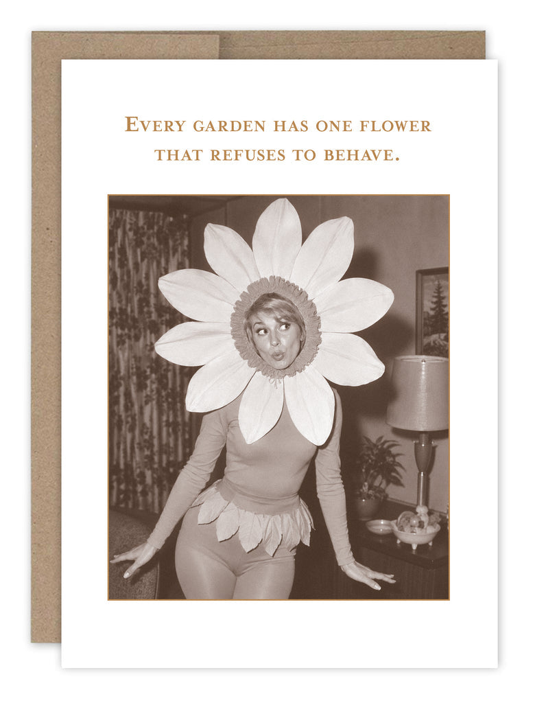 Flower that Refuses to Behave Birthday Card