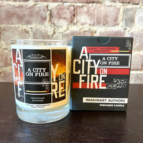 Imaginary Authors City on Fire Candle