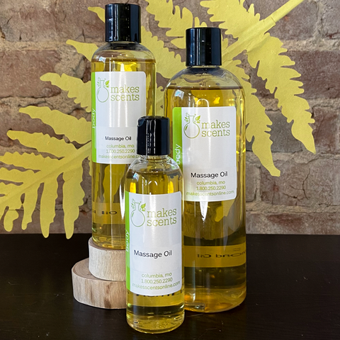 16, 8 and 4 oz bottles of massage oil (sweet almond oil)