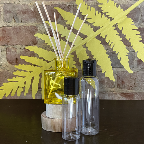 reed diffuser set with 1 oz or 2 oz bottle of fragrance