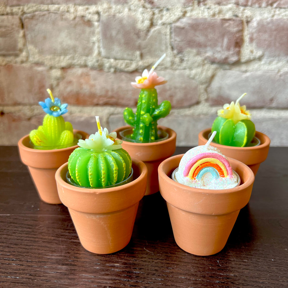 Tiny Terracotta Flower Pot Candle Holder