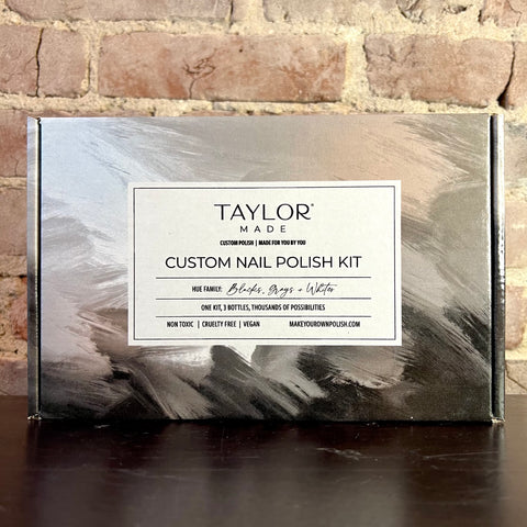 Taylor Made Custom Nail Polish Kit - GRAY | BLACK | WHITE
