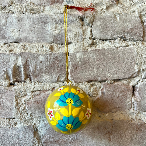 Hand-Painted Paper Mache Ornament