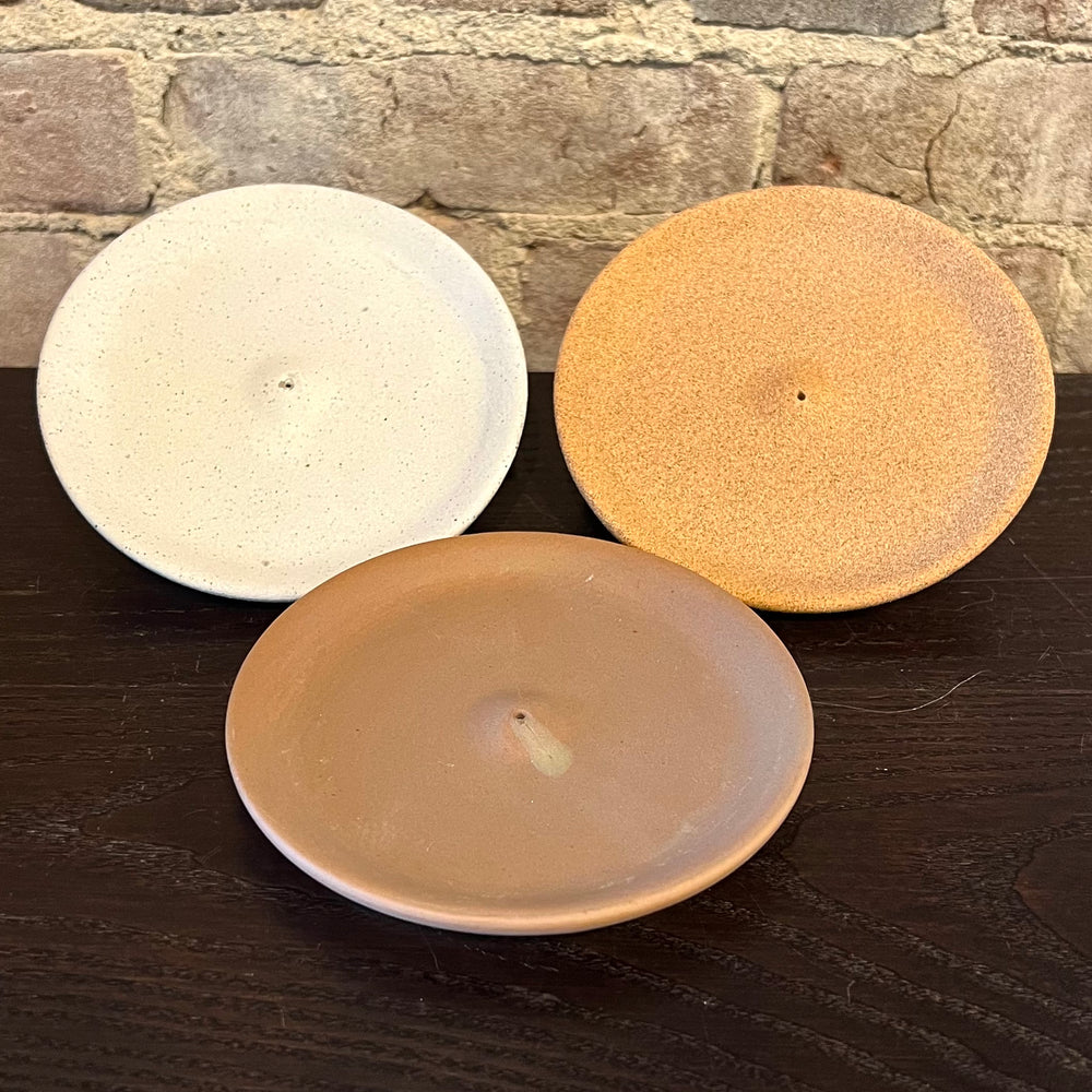 Round Stoneware Incense Burner