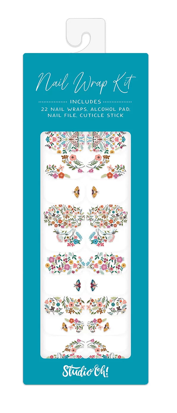 Studio Oh! Floral Moths Nail Wraps